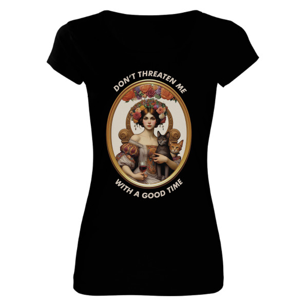 Tričko s potiskem Cat lady