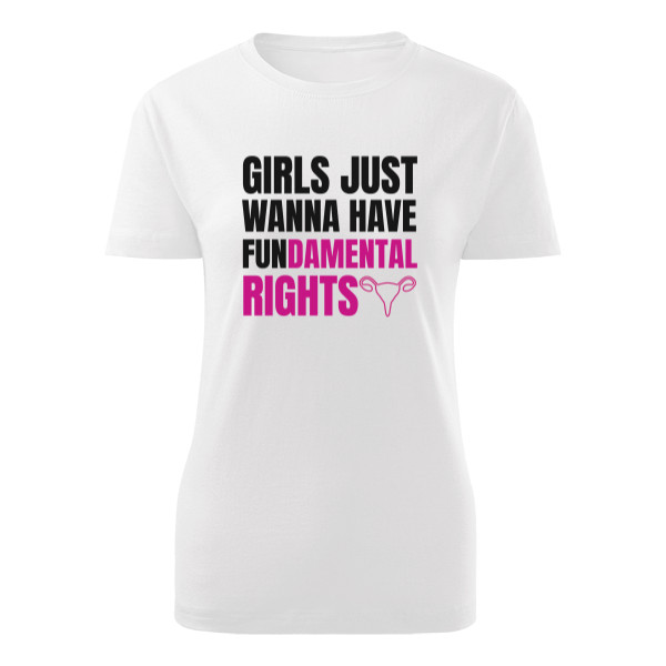 Tričko s potiskem Girls just wanna have rights